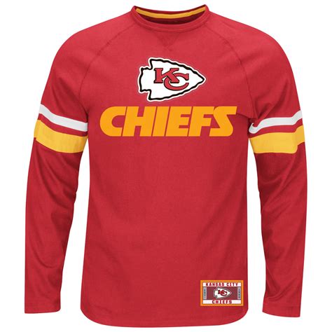 Majestic Kansas City Chiefs Red Power Hit Long Sleeve T-Shirt