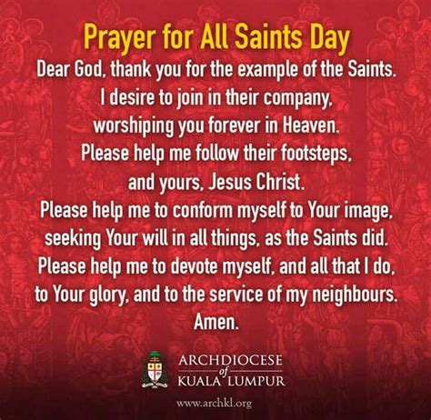 ~Prayer for All Saints Day | All saints day prayer, All saints day, Souls day quote