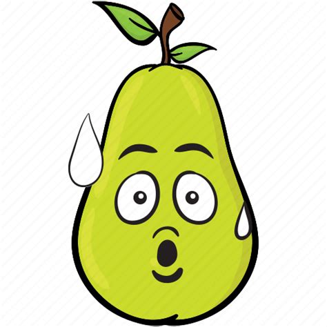 Cartoon, emoji, face, pear, smiley icon - Download on Iconfinder