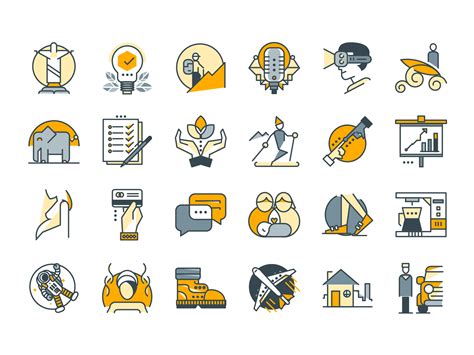 Round Icons - 45,000 Premium Icon Packed in One Bundle Flat Line Glyph