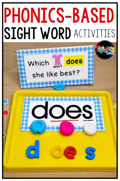 Phonics-Based Sight Word Activities - Tejeda's Tots