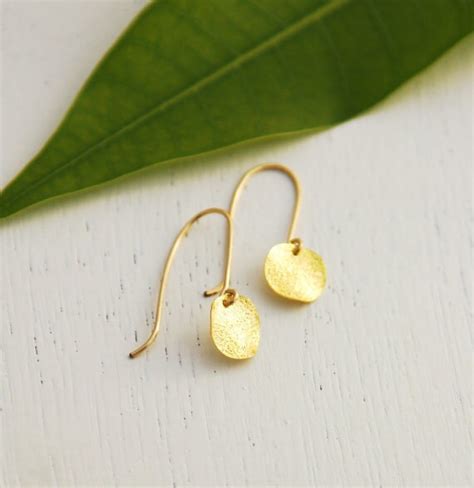 Gold earrings gold coin earrings 14k gold filled by AAprill
