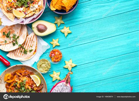 Mexican food background — Stock Photo © somegirl #149436974