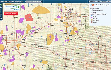 Consumers Energy Outage Map