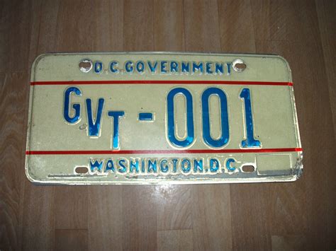 WASHINGTON DC LICENSE PLATE - RARE LOW NUMBER 1 (MAYOR MARION BARRY ...