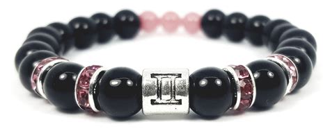 Gemini's Black Finest Birthstone Bracelet | Zodiac Sign Jewelry ...