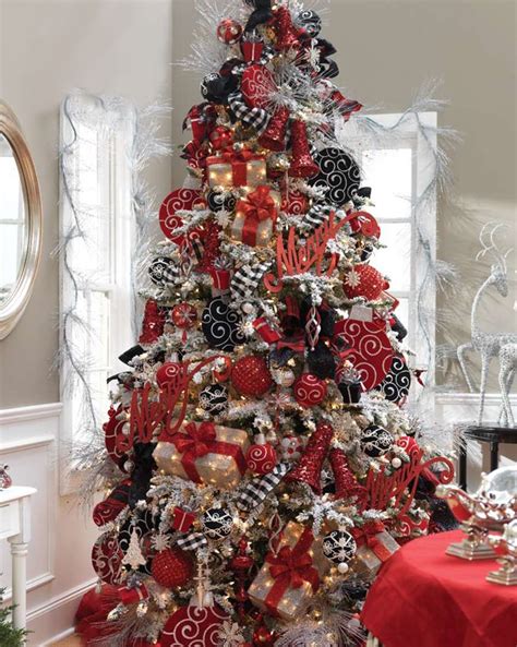 20++ Black Christmas Tree With Red Decorations - PIMPHOMEE