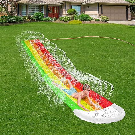 Regenbogen-Wasser-Slide-Pools - aufblasbare Sprinkler Kinder / Sommer Schwimmbad Pvc | Fruugo DE
