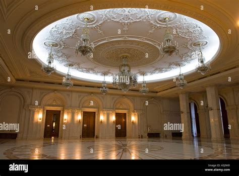 Interior view of The Palace of the Parliament (Palatul Parlamentului ...