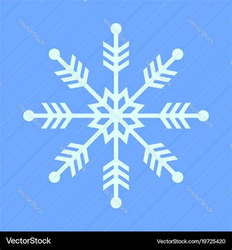 Thin snowflake symbol Royalty Free Vector Image