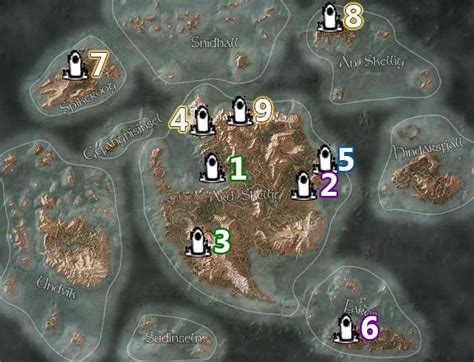 Witcher 3 Skellige Places Of Power Map