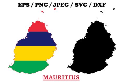 Mauritius National Flag Map Design Graphic by terrabismail · Creative Fabrica