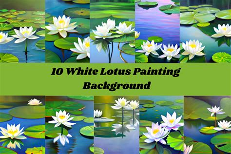 10 White Lotus Painting Graphic by cycynms · Creative Fabrica