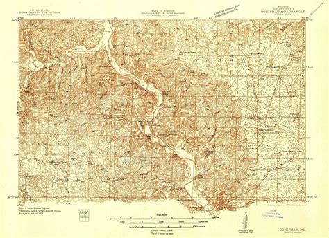 1937 Doniphan, MO - Missouri - USGS Topographic Map in 2021 | Doniphan ...