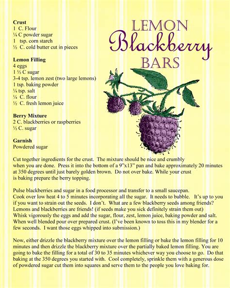 Sweet Suppertime: Blackberry Lemon Squares