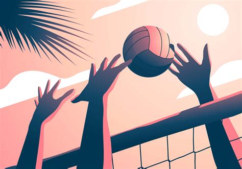 Beach Volleyball Summer Holiday 266415 Vector Art at Vecteezy