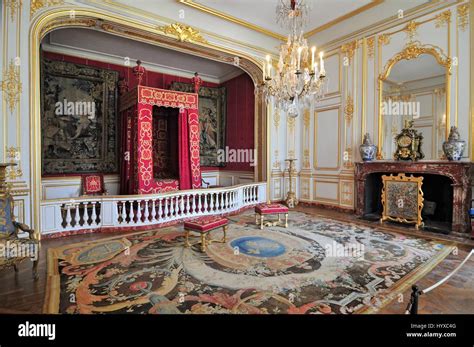 Interior of Chateau de Chambord royal medieval french castle. Loire ...