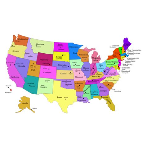 United States Map with Capitals Only Maps of 50 states of usa, abbreviations of us state names ...
