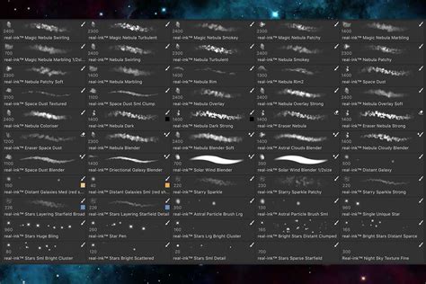 Real-ink™ Cosmic Mega Pack – Real-ink Digital Brushes