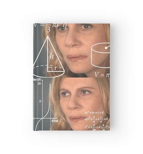 "Confused math lady meme" Hardcover Journals by richterr | Redbubble