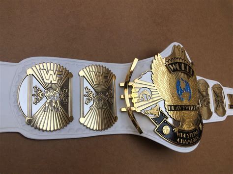 WWF WHITE WINGED EAGLE DUAL PLATED CNC HD CHAMPIONSHIP BELT | Zees Belts