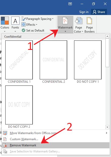 How to Remove Watermark in Word Document - OfficeBeginner