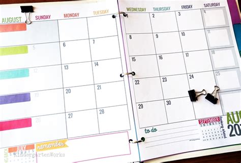 How to Make Your Own Free Teacher Planning Calendar – KindergartenWorks