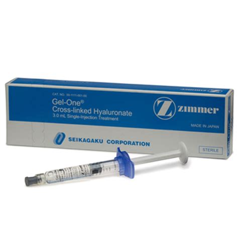 Gel-One Osteoarthritis Cross-Linked Hyaluronate Injection Prefilled Sy — Mountainside Medical ...