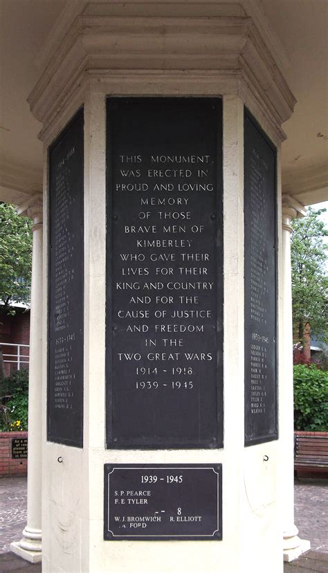 Kimberley War Memorial. The fallen (1) | A Military Photo & Video Website