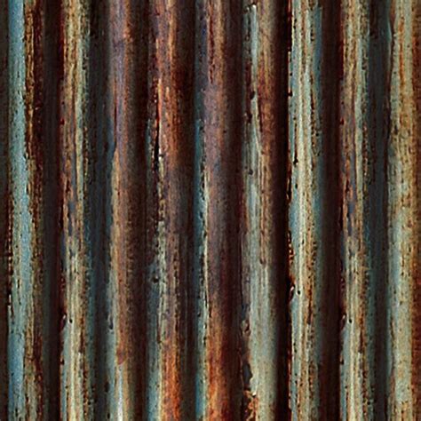 Dirty rusted corrugated metal texture seamless 10004