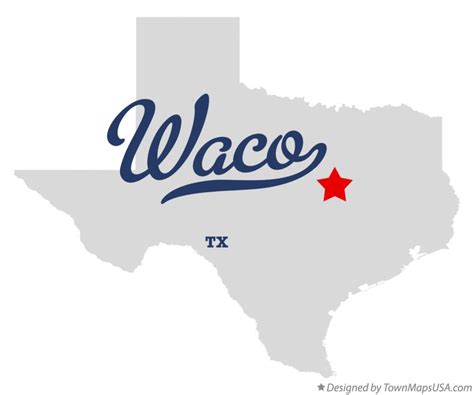 Map of Waco, TX, Texas