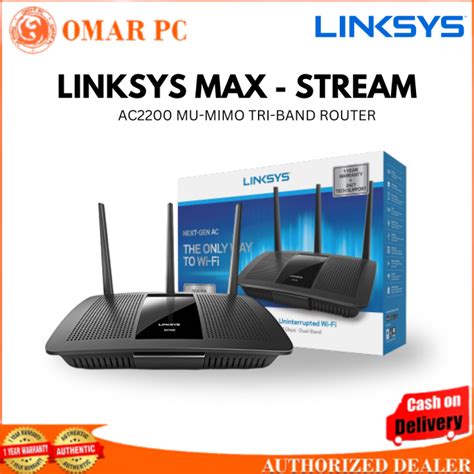 Linksys EA75000-AH Max-Stream WiFi AC1900 + MU-MIMO Gigabit Router Dual ...