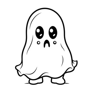 Cute Ghosts Coloring Pages Outline Sketch Drawing Vector, Easy Scary Drawing, Easy Scary Outline ...