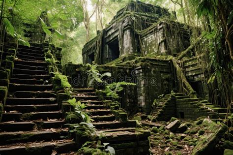 Ruins of Beng Mealea Temple in Cambodia. Borneo, AI Generated Stock ...