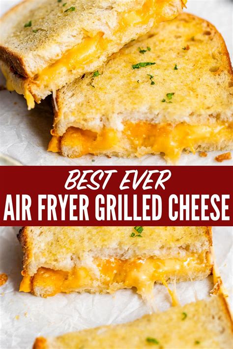 How to cook perfect air fryer grilled cheese sandwich. Golden, crispy ...