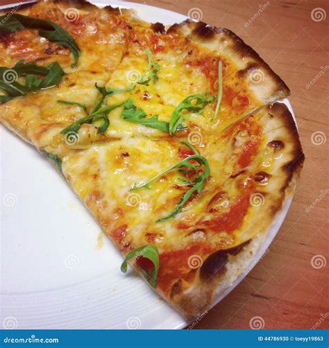 Half pizza stock photo. Image of plate, pizza, piece - 44786930