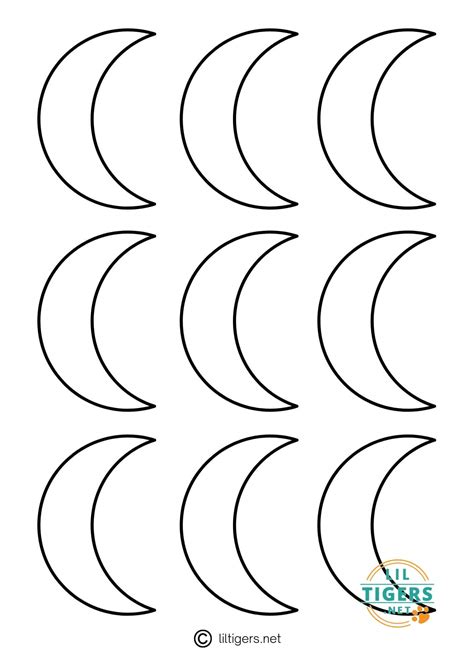 Free Printable Moon Templates - Lil Tigers Lil Tigers