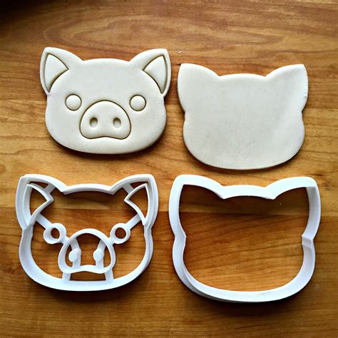 Set of 2 Pig Cookie Cutters/Multi-Size/Farm Animals | Etsy