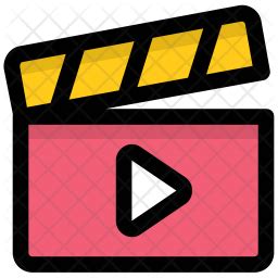 Video clip Icon - Download in Colored Outline Style