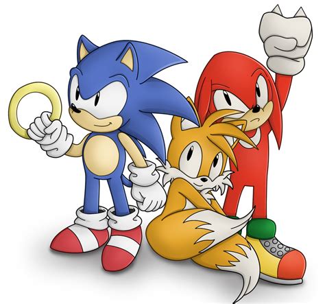 Classic Sonic, Tails and Knuckles by esonic64 on DeviantArt