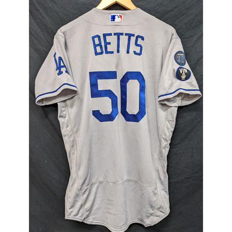 Mookie Betts Game Used Road Jersey September 27th 2022 v Padres | Los ...