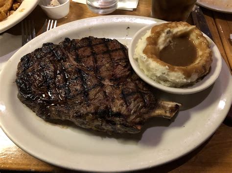 20oz bone-in ribeye from Texas Roadhouse. : steak