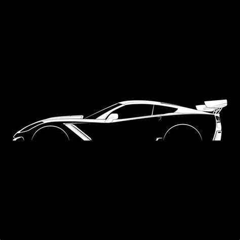 Chevrolet Corvette ZR1 C7 Silhouette | Corvette, Corvette zr1, Lexus logo