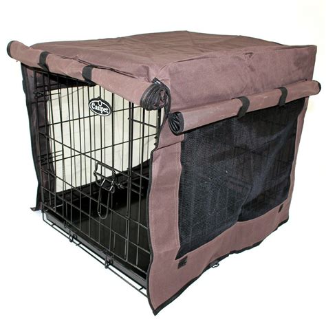 Waterproof Dog Cage Cover in 5 Sizes in Brown - Easipet