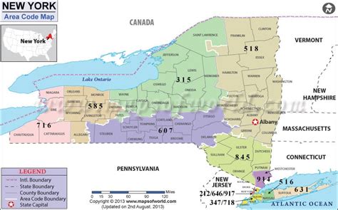 Chemung County Area Code, New York | Chemung County Area Code Map