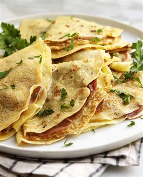 Easy Savory Crepes (Make ahead option!) - Pinch and Swirl