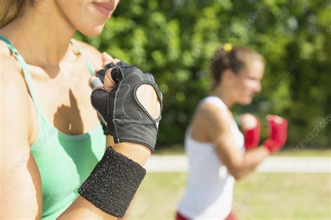 Kickboxing training outdoors - Stock Image - F024/8717 - Science Photo ...