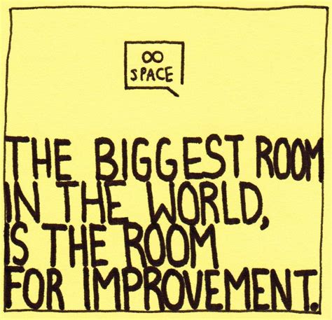 The biggest room in the world, is the room for improvement | Room for improvement, Improvement ...