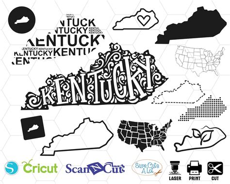 Kentucky State Svg, Kentucky Map Svg, Us State Svg, Outline, Decal, Png, Svg, Eps, Design ...