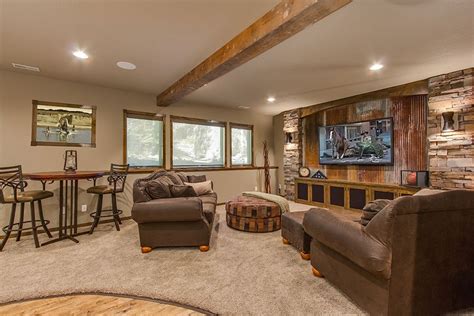 15 Outstanding Rustic Basement Design